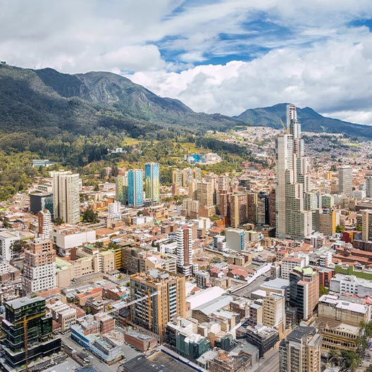 Connect to Bogotá and Caracas