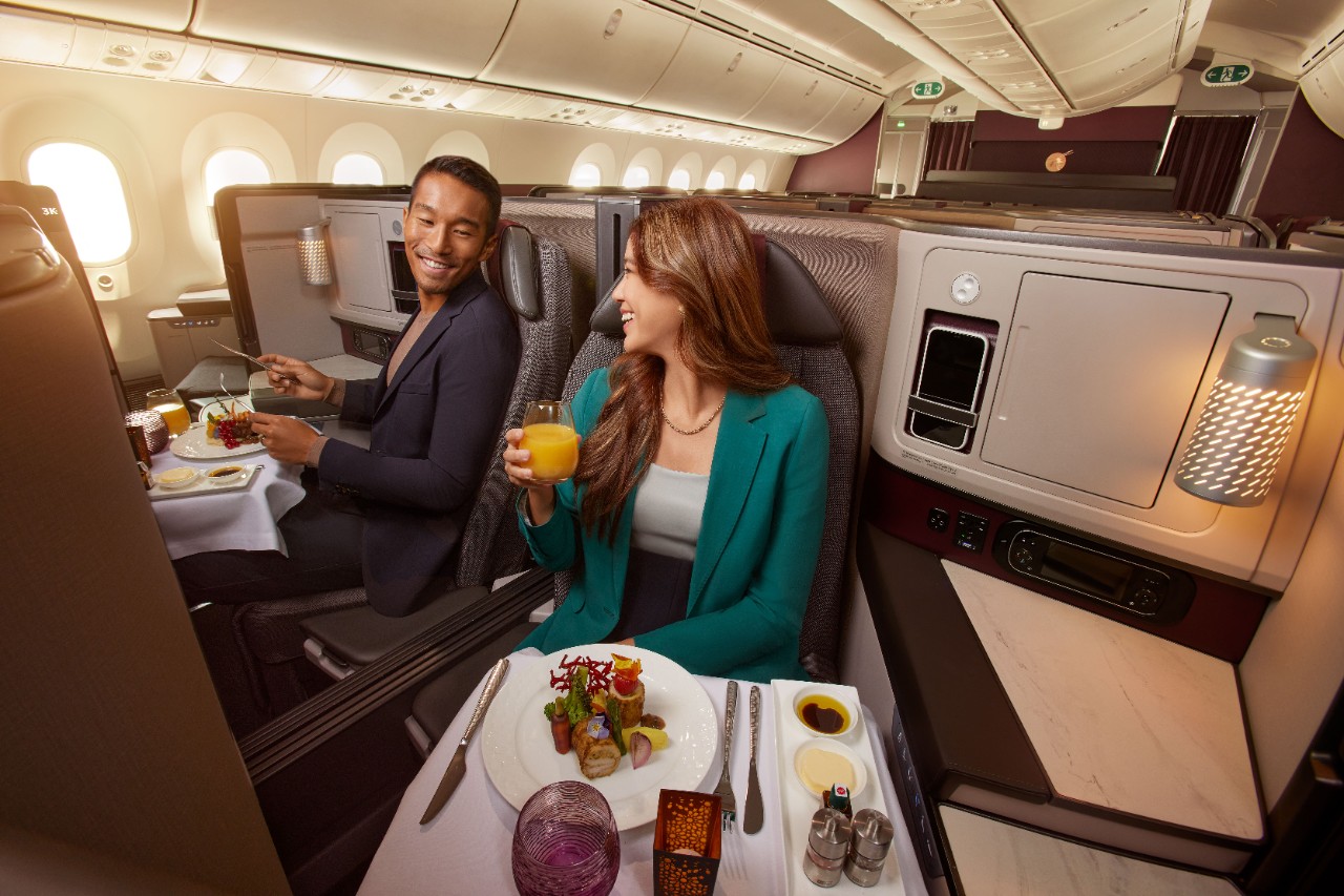 Business Class dining