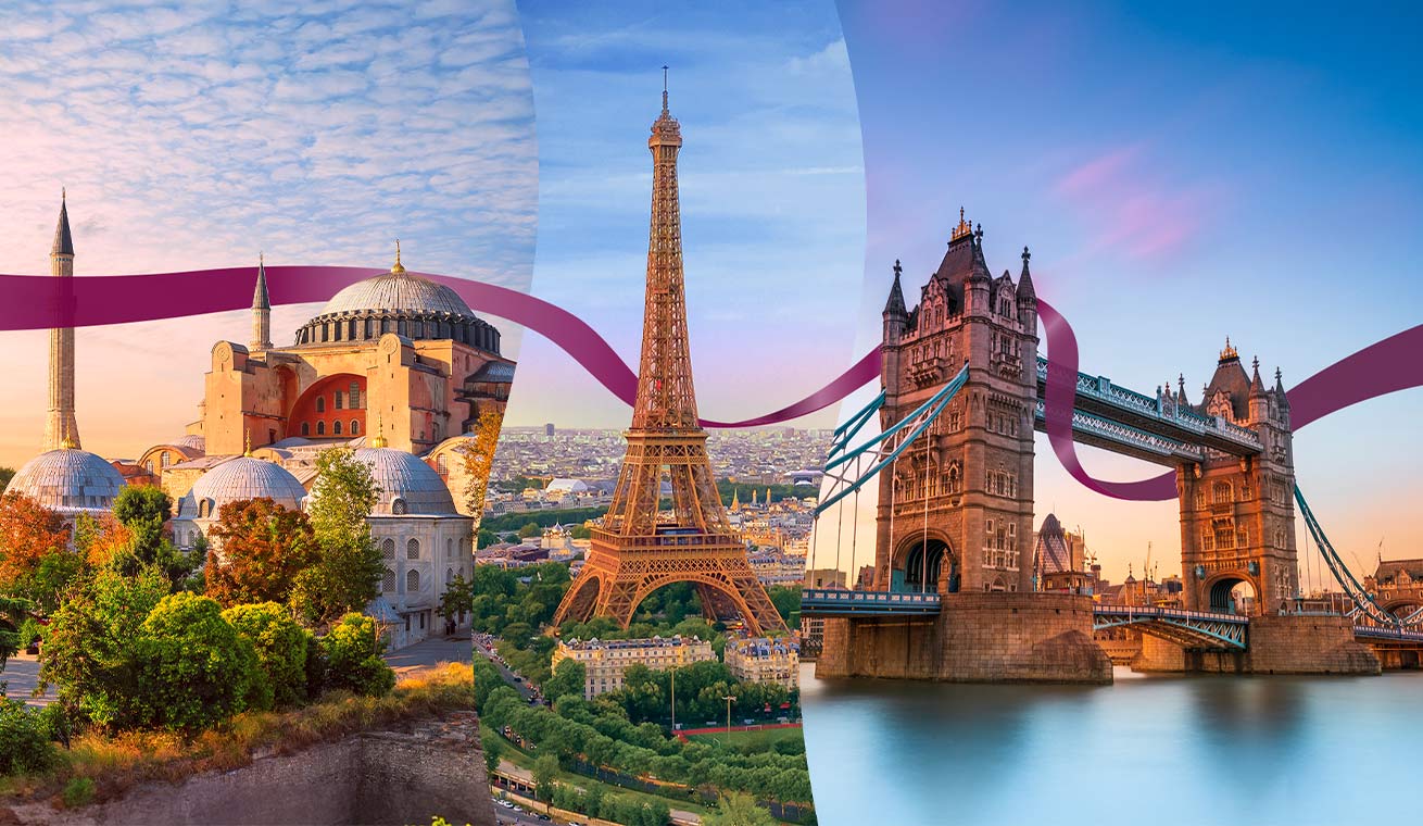 Wander through<br> Europe's wonders 