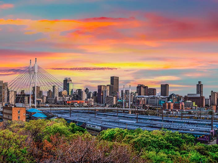 Now flying to Johannesburg