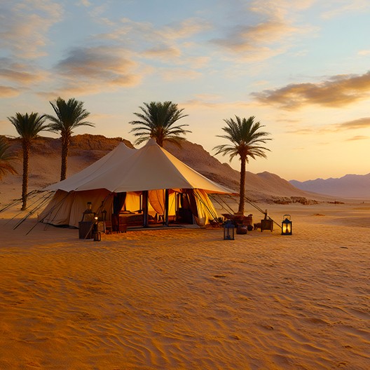 Experience a desert safari at sunset image