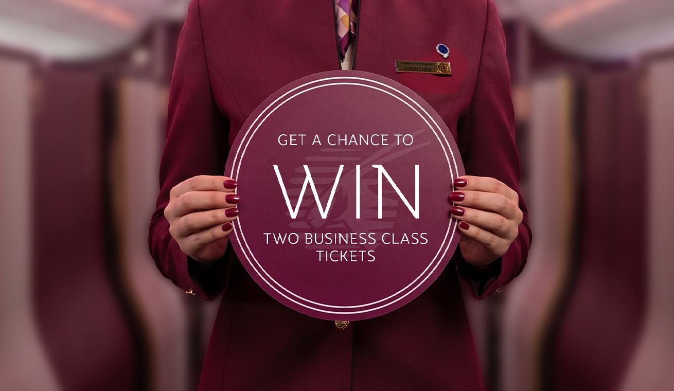 Your chance to win <br> with Qatar Airways  