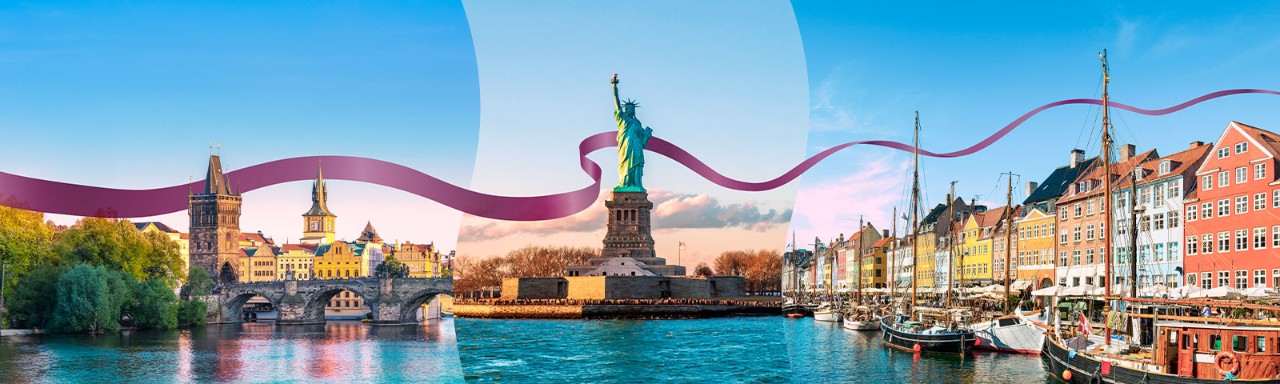 Explore Europe and the Americas Fares starting at USD 770*Fares starting at USD 770*