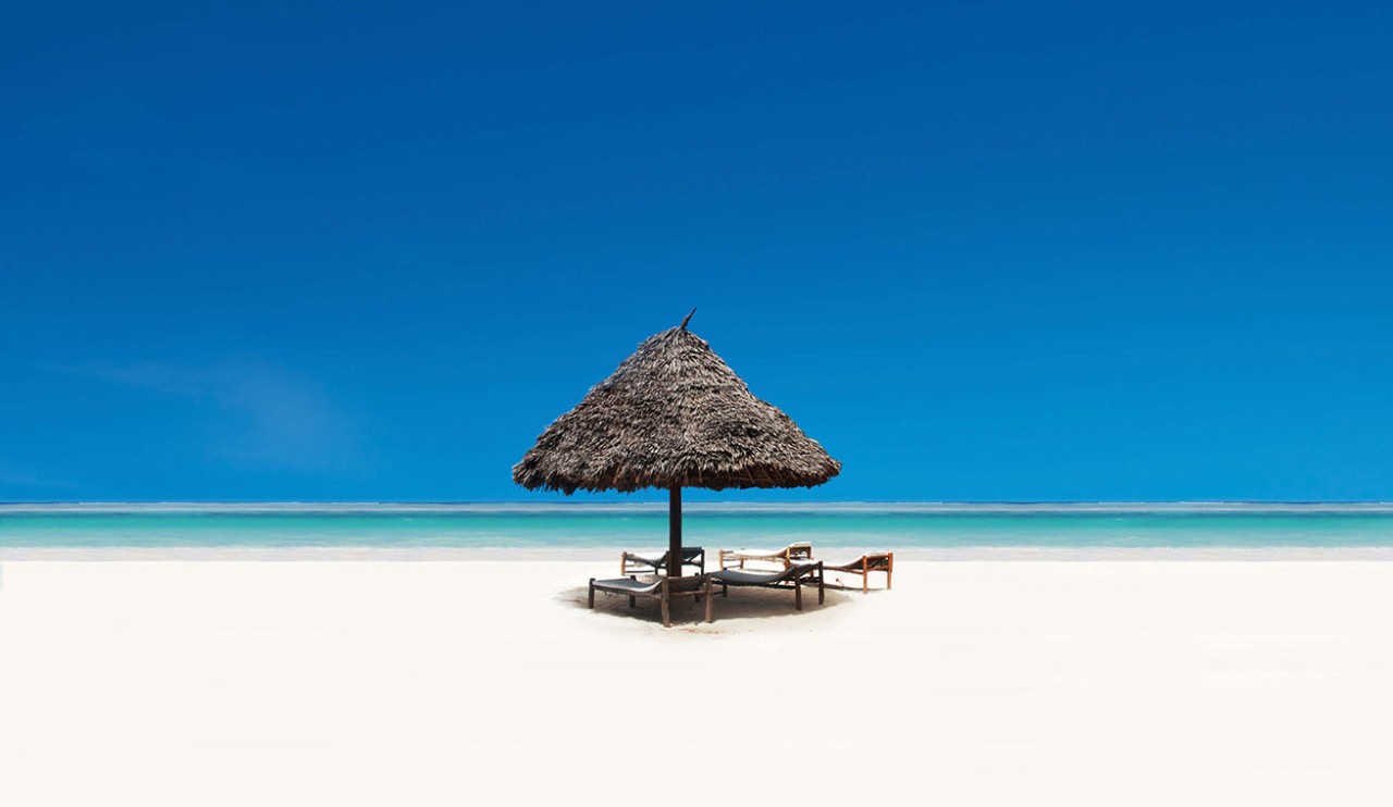 Romantic coastlines and  sunset in Zanzibar